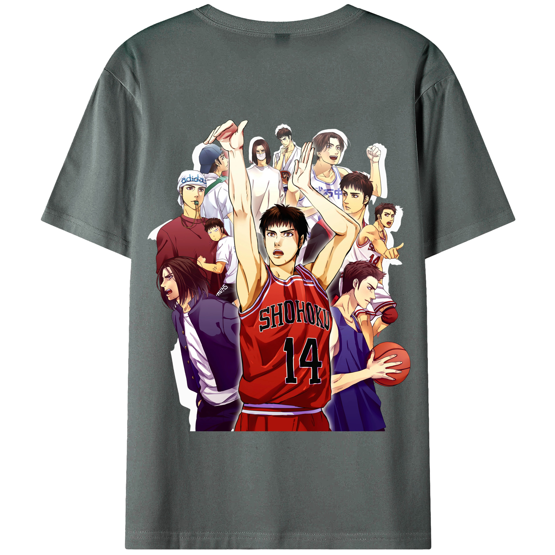 SLAM DUNK／スラムダンク 綿100％半袖Tシャツ（背面プリント）